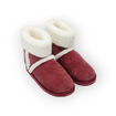 Picture of SLIPPER BOOTS - BURGUNDY & WHITE
